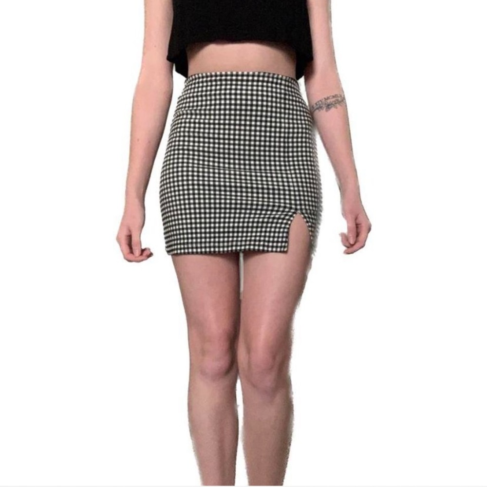 Checkered Mini Skirt - image 1